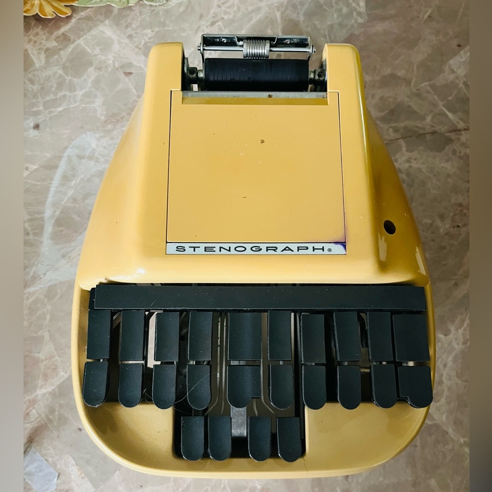 Antique Court Reporting Steno Machine with Tripod